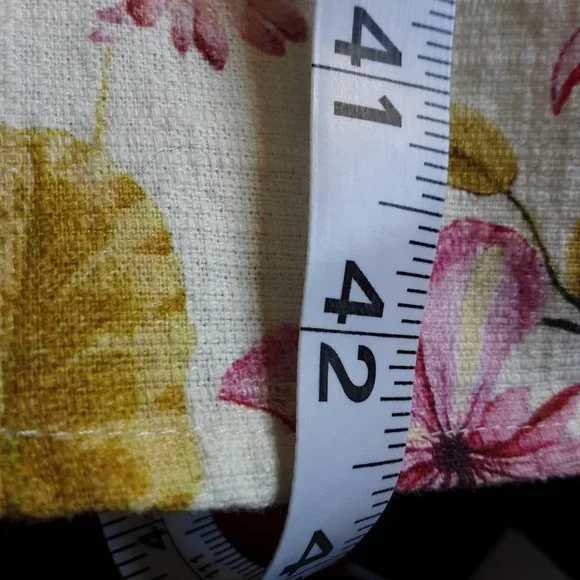 Lands' End Summer Floral Botanical Plus Size Lined Pockets Midi Dress - Picture 15 of 16